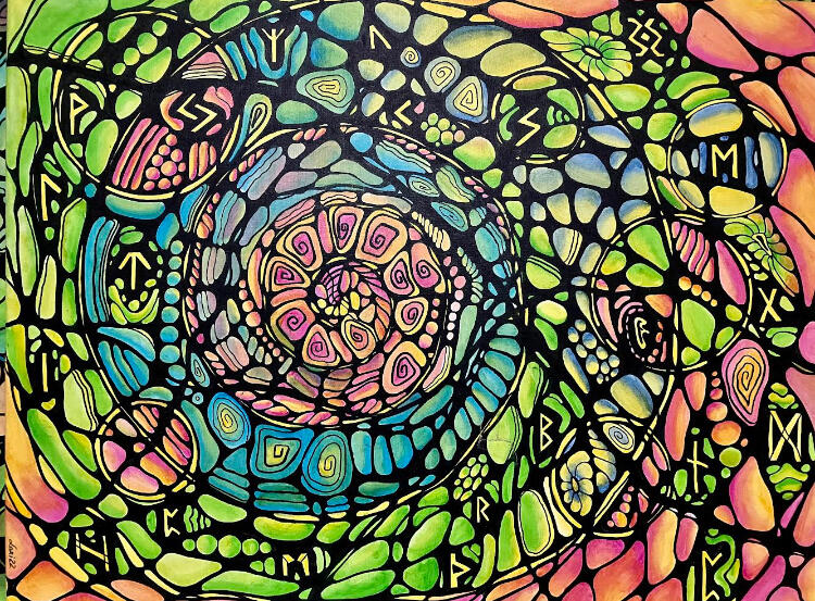 “Rune Paradise” 90x70cm